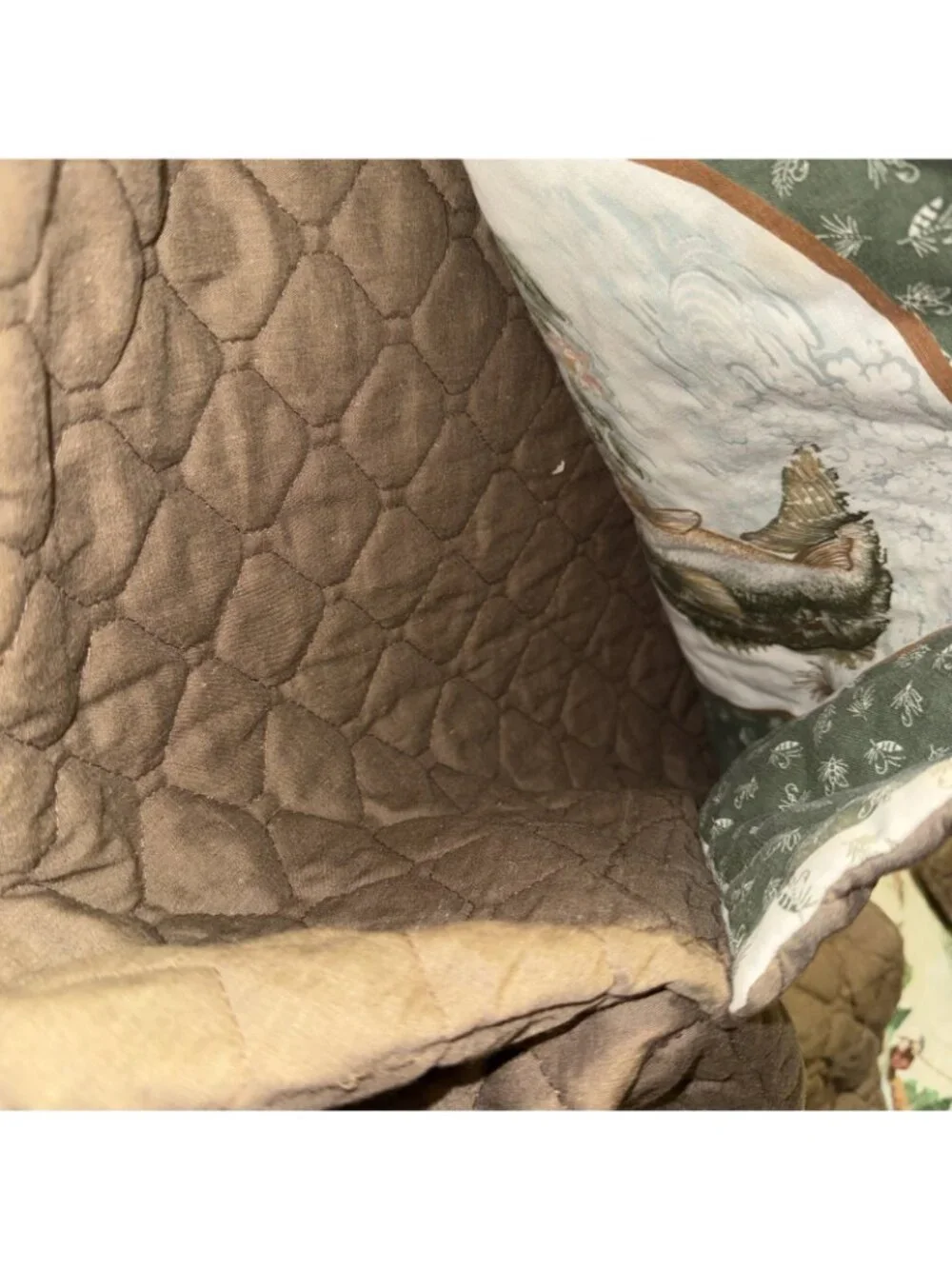 Vtg Fisherman Log Cabin Style Quilt 56